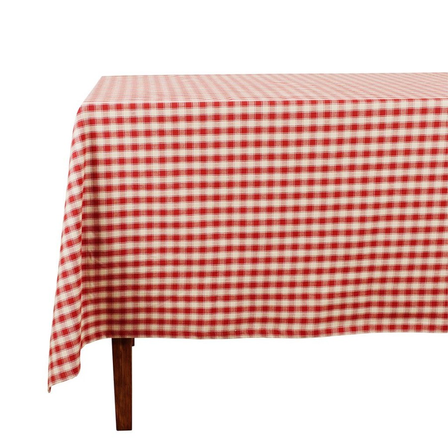 Textiles Fabrique De Styles Nappes | Nappe Rectangulaire Campagne Rouge En Coton