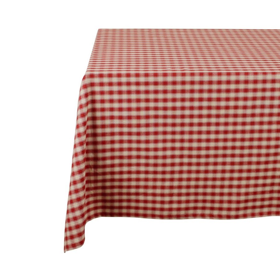 Textiles Fabrique De Styles Nappes | Nappe Rectangulaire Campagne Rouge En Coton