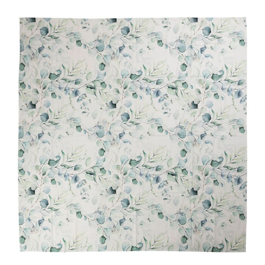 Textiles Fabrique De Styles Nappes | Nappe En Coton Vert 160X160Cm - Eucalyptus