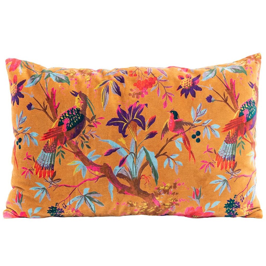 Textiles Fabrique De Styles | Coussin Birdy Caramel 40X60Cm En Velour