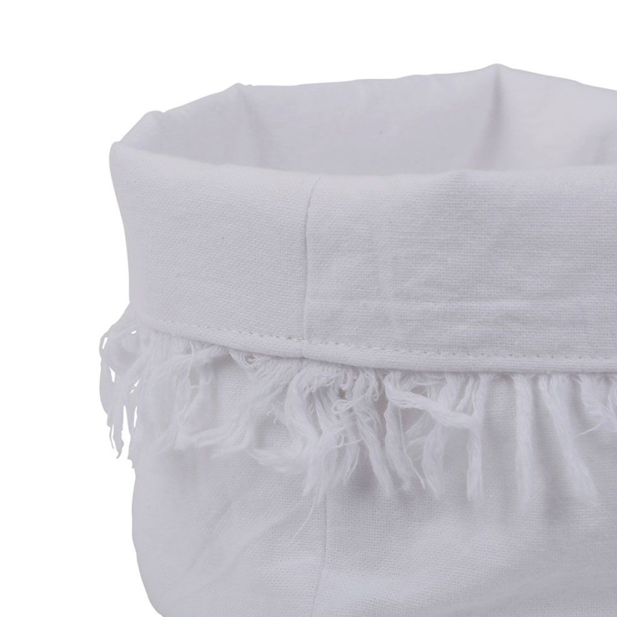 Arts De La Table Fabrique De Styles Sacs | Paniere A Pain Nalia Blanc D18Xh15Cm Coton 180G/M2