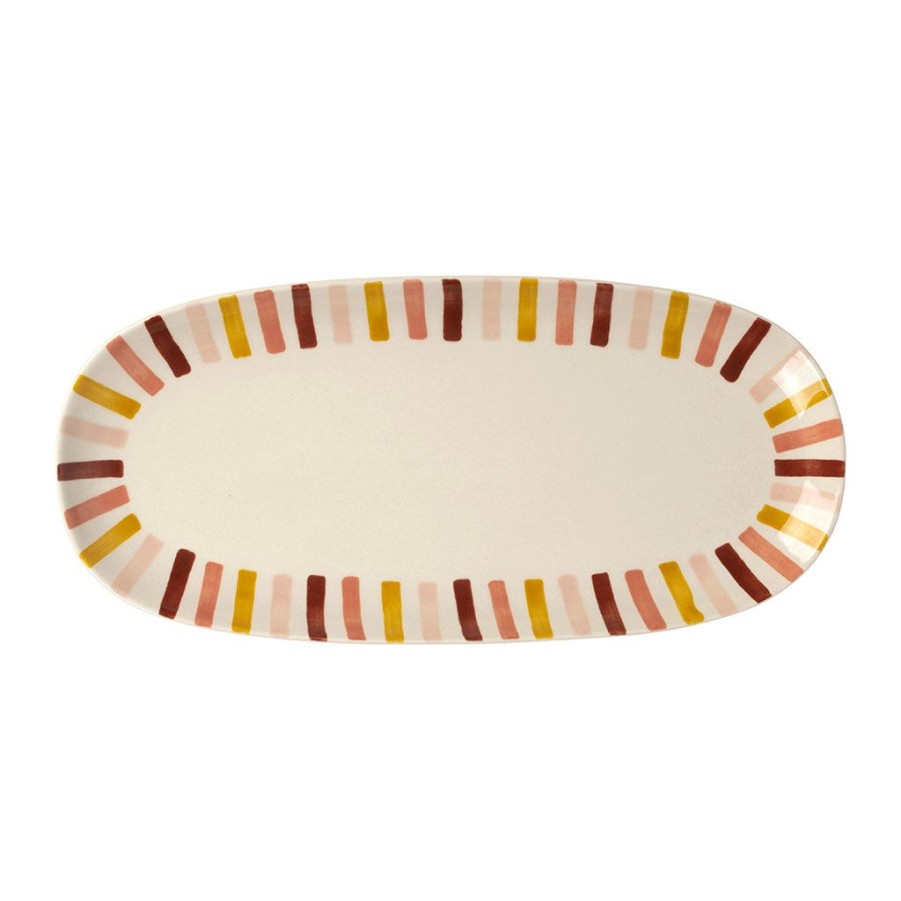 Arts De La Table Fabrique De Styles Plats Et Saladiers | Plat Ovale En Gres Grenat 31X15.5Xh15.5Cm - Manarola