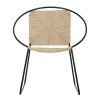 Meubles Fabrique De Styles Fauteuils | Fauteuil Rond En Jute Naturel Et Fer Noir - Madeira