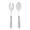 Arts De La Table Fabrique De Styles Couverts | Couverts A Salade Lucie Gris En Inox Et Plastique