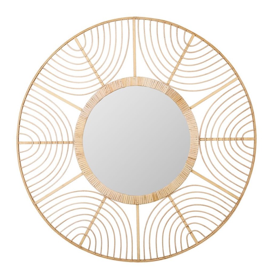 Deco Fabrique De Styles | Miroir Element Naturel En Bambou D80Cm