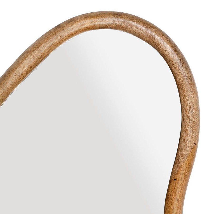 Deco Fabrique De Styles | Miroir Asymetrique En Bois Naturel De Manguier 57X40Cm - Hervea