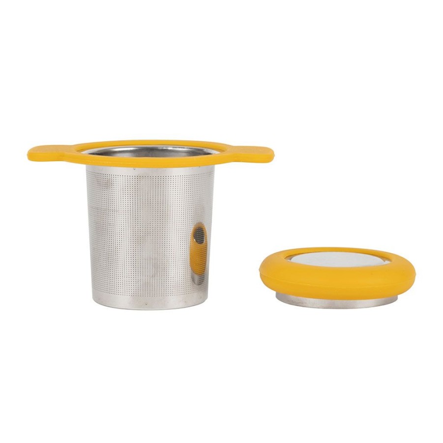 Arts De La Table Fabrique De Styles Accessoires The Et Cafe | Infuseur Universel En Inox Et Silicone Jaune - Colorada