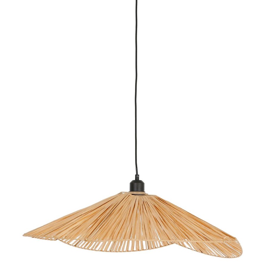 Luminaires Fabrique De Styles | Suspension En Raphia L68Cm Naturel - Terre Brulee