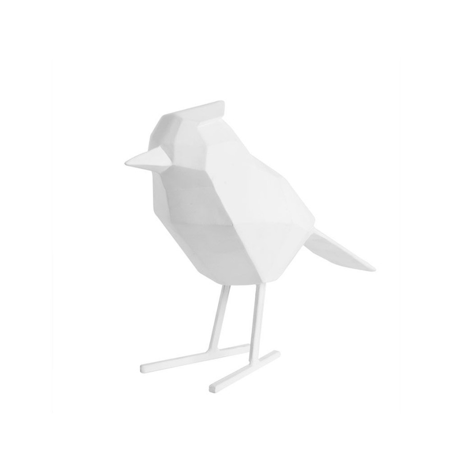 Deco Fabrique De Styles Petits Objets Deco | Statue Oiseau Large Polyresin Mat Blanc