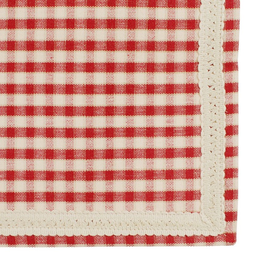 Textiles Fabrique De Styles Serviettes De Table | Set De 2 Sets De Table Mami-Car Rouge En Coton