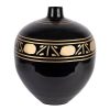 Deco Fabrique De Styles Vases Et Soliflores | Vase En Fer Noir Et Dore D35Cm - Kereon