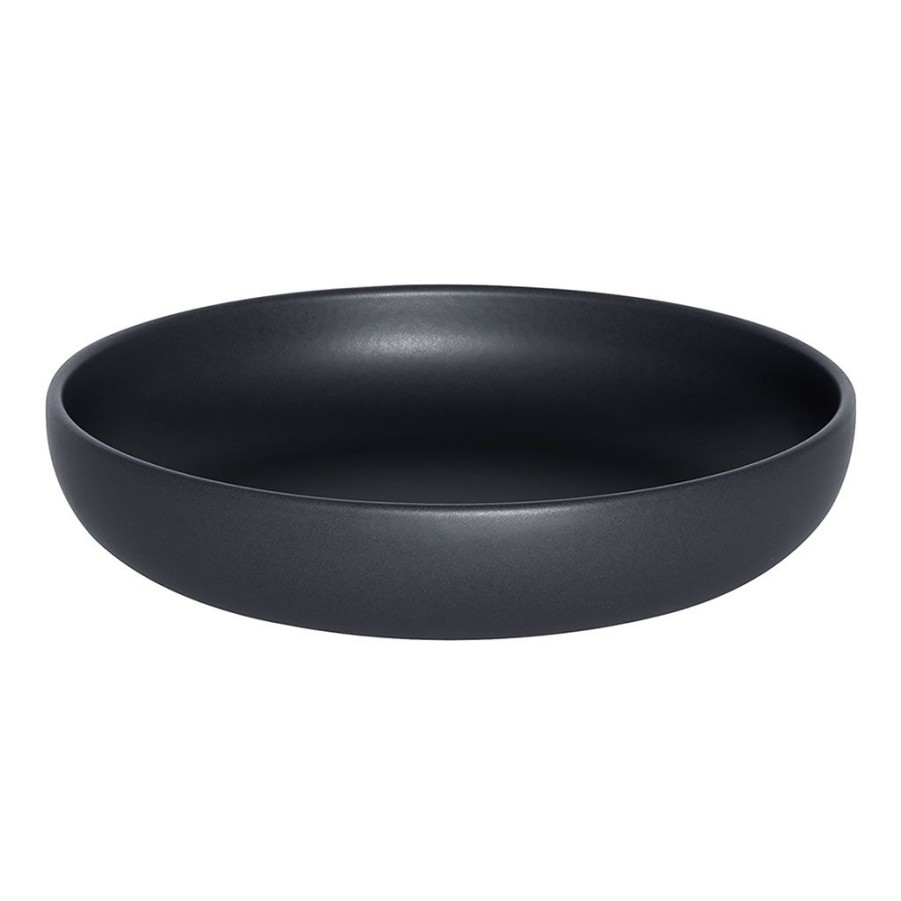 Arts De La Table Fabrique De Styles Assiettes | Assiette Calotte En Gres Noir D22Cm - Uno