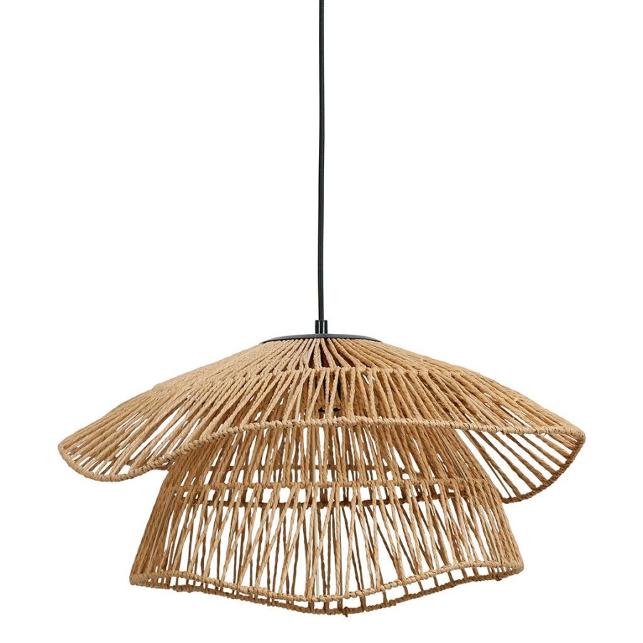 Luminaires Fabrique De Styles | Suspension En Corde De Papaier D50Cm Naturel - Calyp