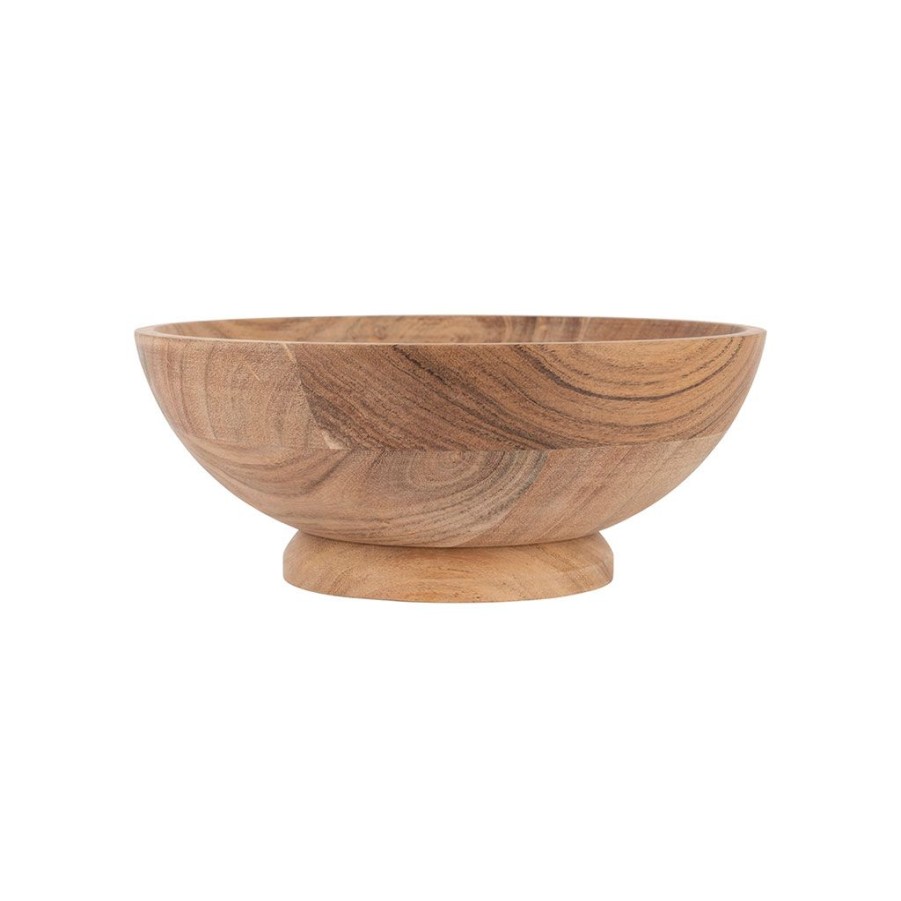 Arts De La Table Fabrique De Styles Plats Et Saladiers | Plat En Acacia Naturel D24Xh9Cm - Dalbert