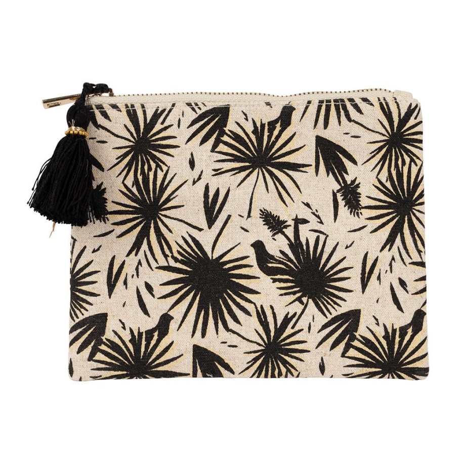 Accessoires Et Loisirs Fabrique De Styles Sacs Et Pochettes | Pochette Palmea Ecru Et Noir - Terre Brulee