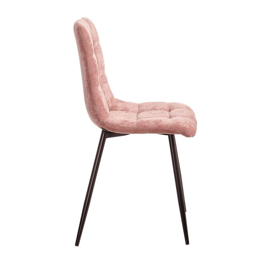 Meubles Fabrique De Styles Chaises | Chaise Salle A Manger En Tissu Rose - Mony