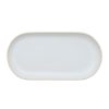 Arts De La Table Fabrique De Styles Plats Et Saladiers | Plat Ovale En Gres Reactif Blanc - Flore