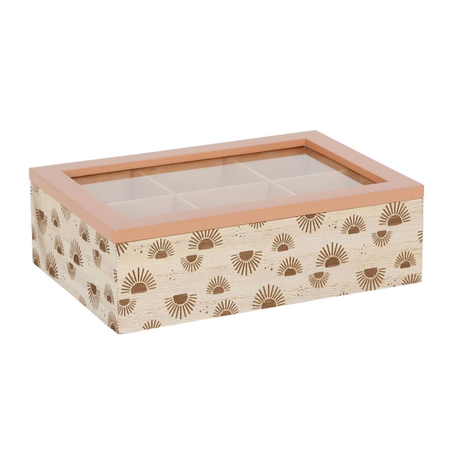 Arts De La Table Fabrique De Styles Boites | Boite A The 6 Compartiments Terracotta- Sweet Leaves