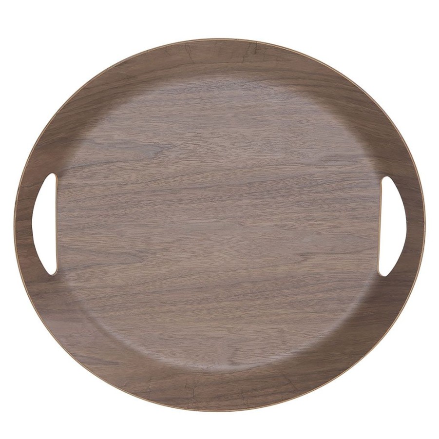 Arts De La Table Fabrique De Styles Plateaux | Plateau Oval Brun 46X41Xh4Cm