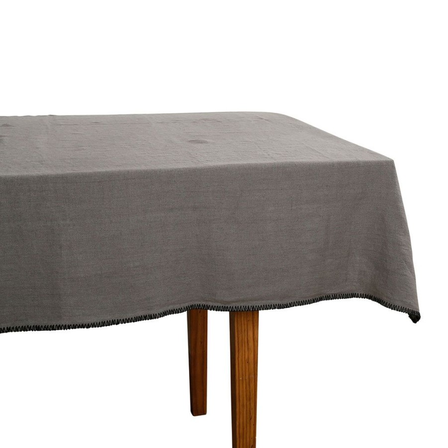 Textiles Fabrique De Styles Nappes | Nappe Letia Granit 170X300Cm 100% Lin Lave