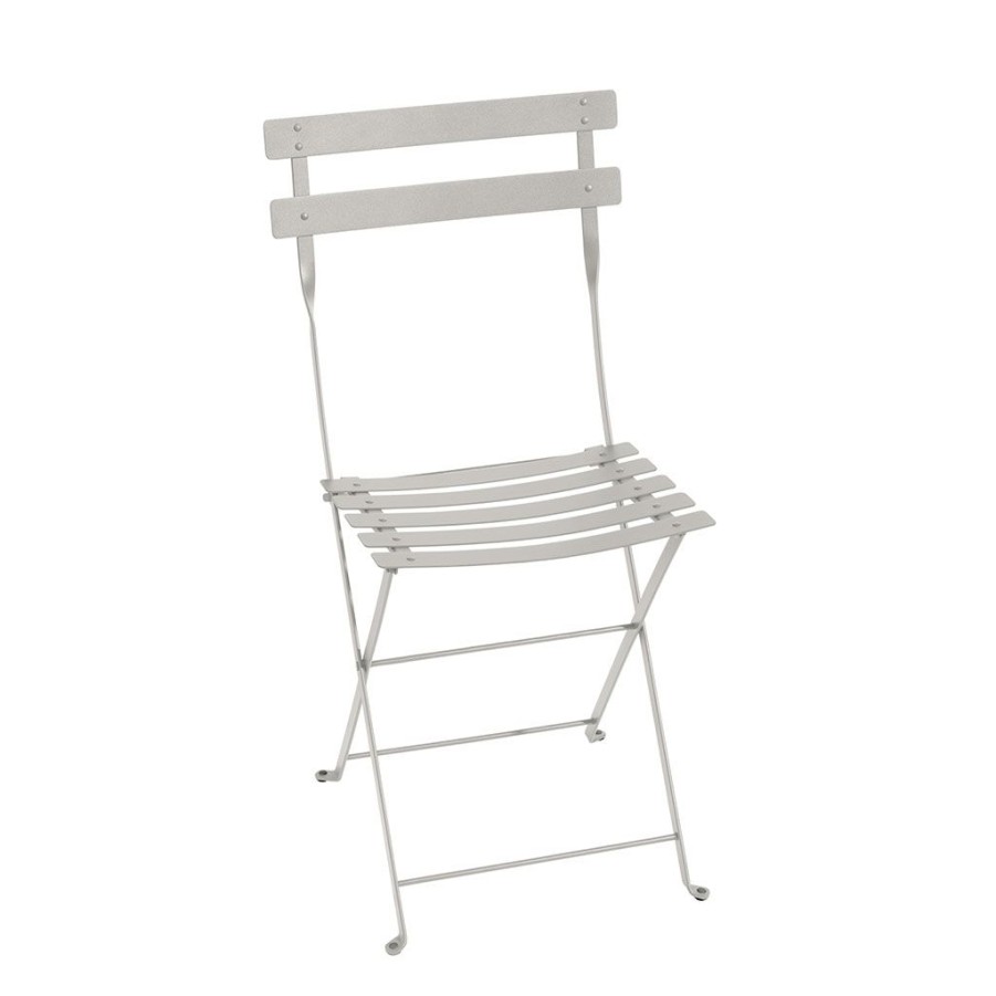 Jardin Fabrique De Styles Chaises&Fauteuils | Chaise D'Exterieur En Acier Gris Argile - Bistro