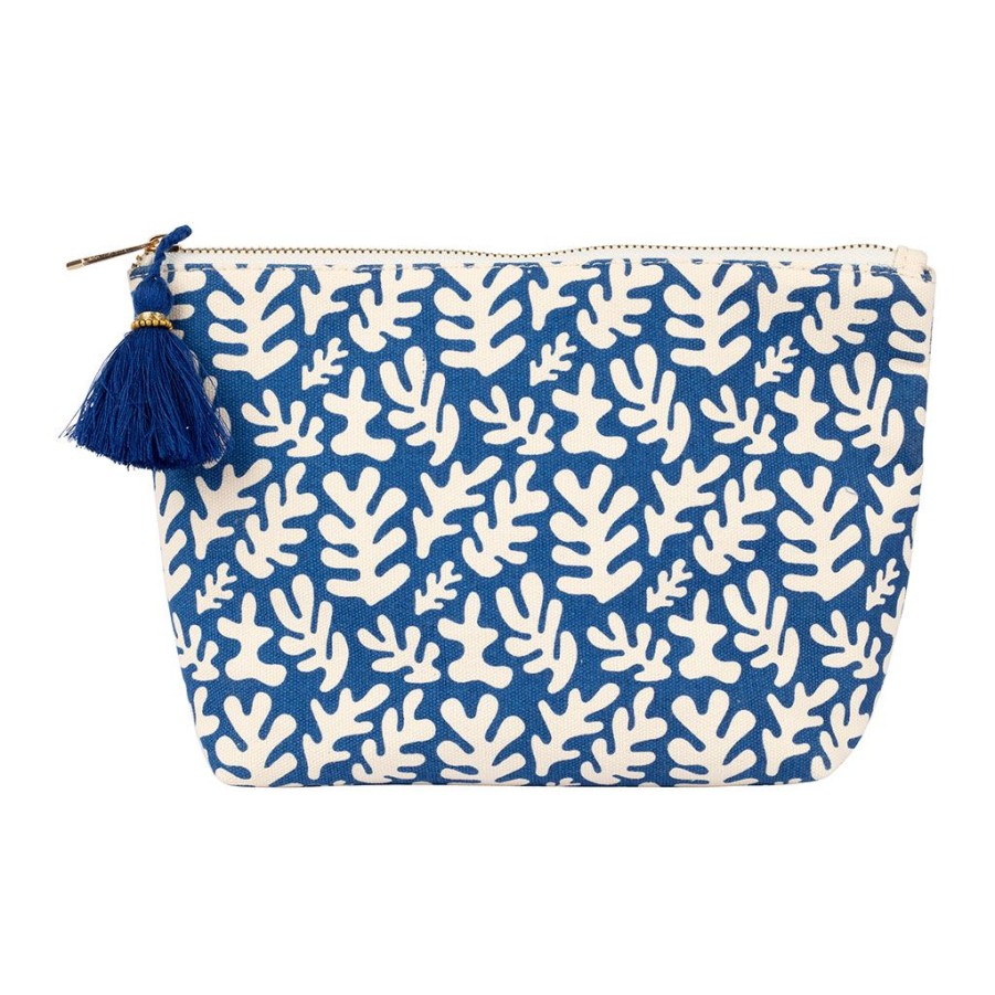 Accessoires Et Loisirs Fabrique De Styles Sacs Et Pochettes | Pochette Bleu Et Blanc En Coton - Funny