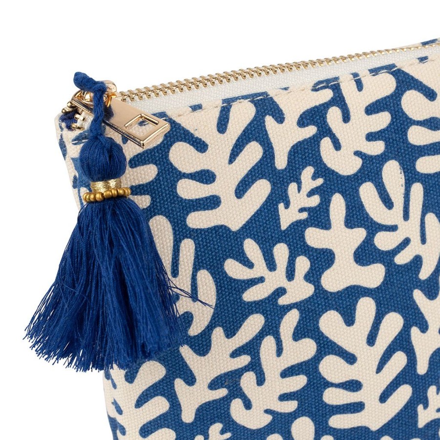 Accessoires Et Loisirs Fabrique De Styles Sacs Et Pochettes | Pochette Bleu Et Blanc En Coton - Funny