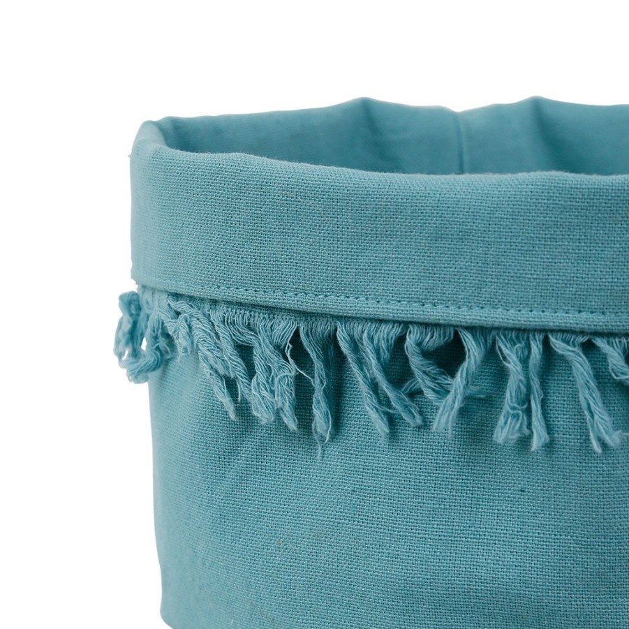 Arts De La Table Fabrique De Styles Sacs | Paniere A Pain Nalia Turquoise D18Xh15Cm Coton 180G/M2