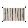 Deco Fabrique De Styles | Tapis Tufte En Coton Creme Et Noir 120X70Cm - Ligne