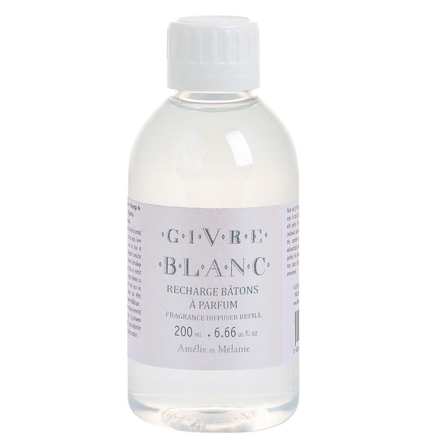 Bougies Et Senteurs Fabrique De Styles Recharges | Recharge Baton A Parfum Bergamote, Rose, Heliotrope 500Ml - Givre Blanc