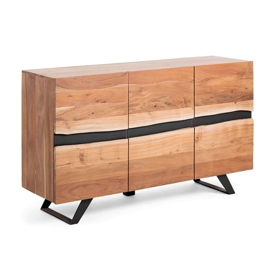 Meubles Fabrique De Styles Buffets Et Vitrines | Buffet En Acacia 3 Portes L148Cm - Uxia