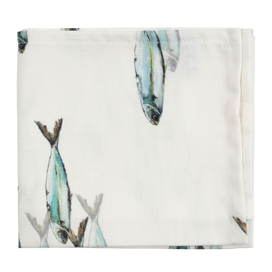 Textiles Fabrique De Styles Serviettes De Table | Serviette Riviere Vert Et Blanc