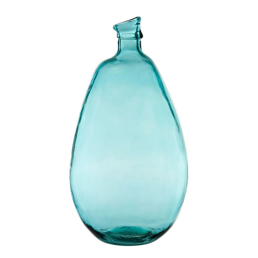 Deco Fabrique De Styles Vases Et Soliflores | Vase Colibri Turquoise D26Xh47Cm Verre Recycle