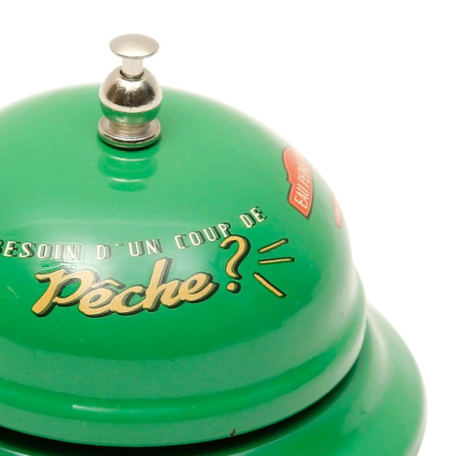 Deco Fabrique De Styles Petits Objets Deco | Sonnette De Table "Pechu" Vert En Fer