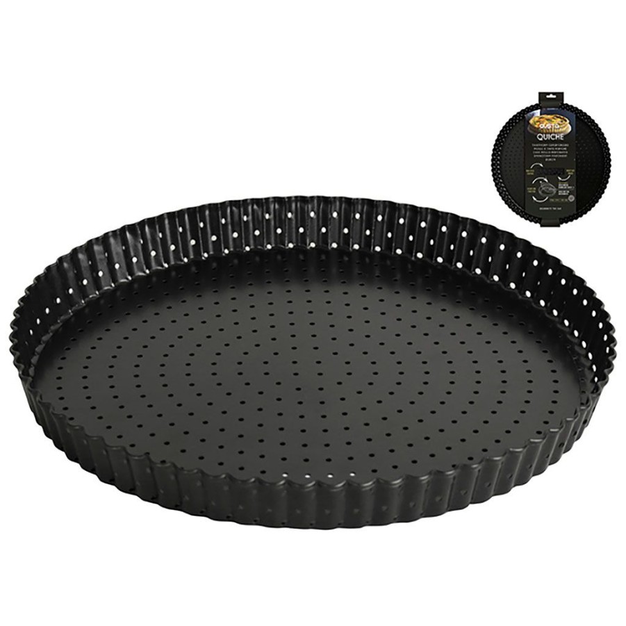 Arts De La Table Fabrique De Styles Plats Et Appareils De Cuisson | Moule A Patisserie Rond Perfore D28Xh2.7Cm Noir