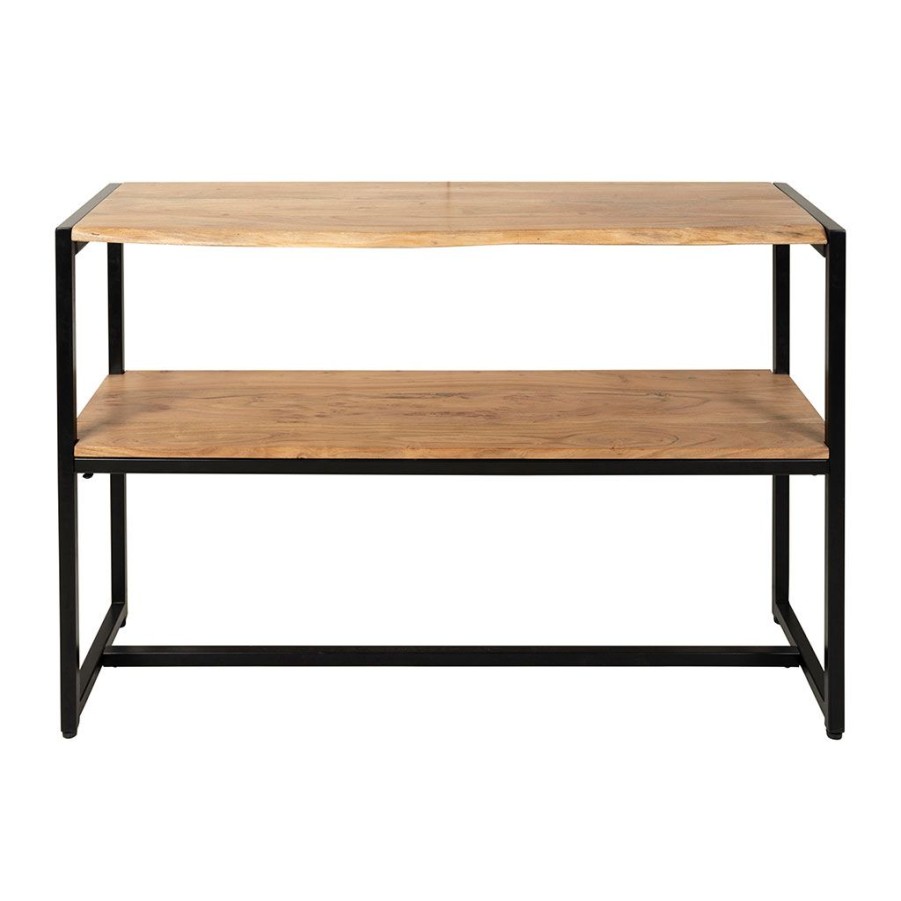 Meubles Fabrique De Styles Consoles | Console En Acacia Et Pieds En Fer Noir - Brooklyn