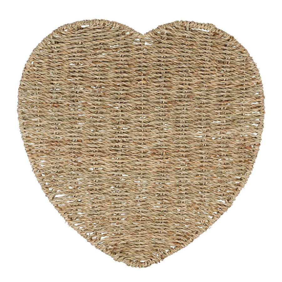 Textiles Fabrique De Styles Sets De Table | Set De Table Coeur En Jonc De Mer Naturel 37X38Cm - Borneo