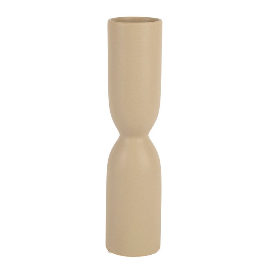 Deco Fabrique De Styles Vases Et Soliflores | Vase En Gres Beige D7Cm - Organic