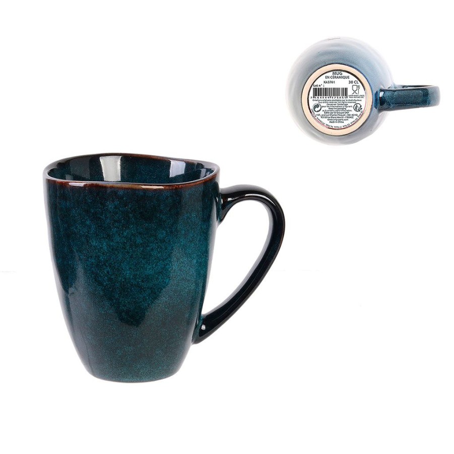 Arts De La Table Fabrique De Styles Tasses Et Mugs | Mug 30Cl En Gres Bleu - Du Temps