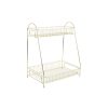 Meubles Fabrique De Styles Bibliotheques Et Etageres | Etagere En Fer Dore 2 Niveaux H34.5Cm - Tidy