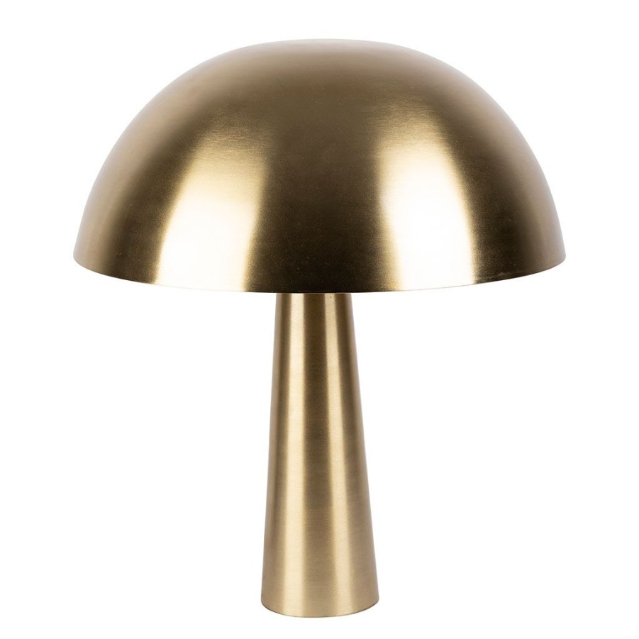 Luminaires Fabrique De Styles | Lampe Champignon En Fer Dore H44Cm - Ardecor