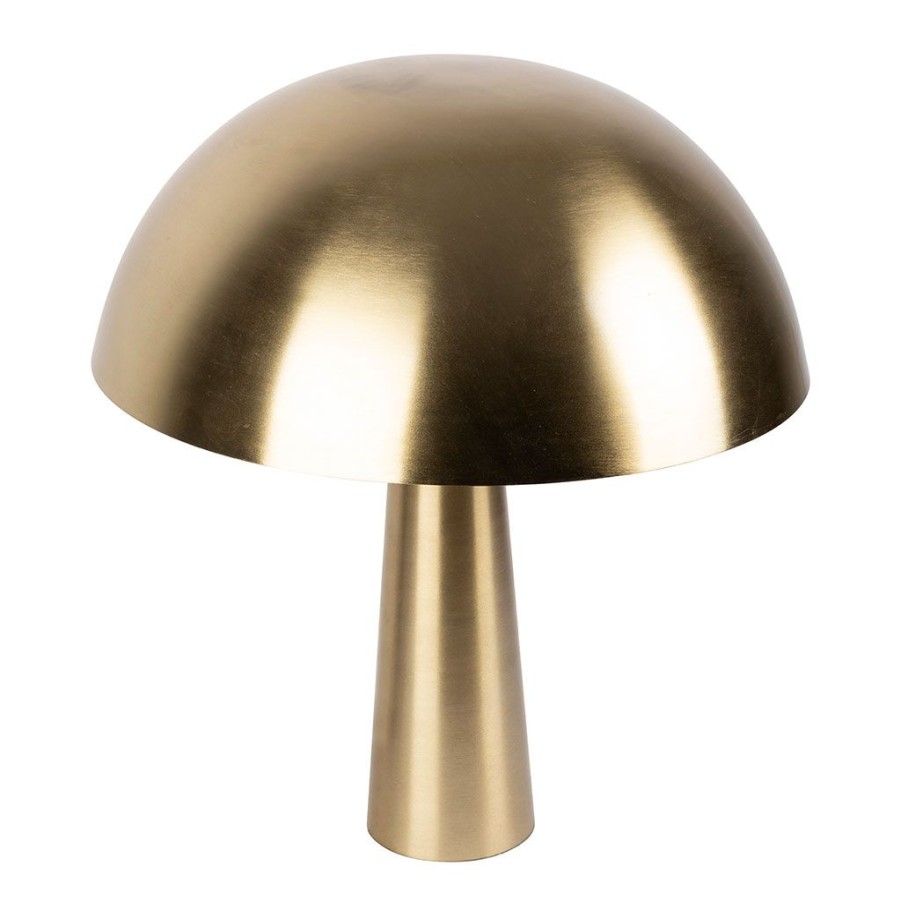 Luminaires Fabrique De Styles | Lampe Champignon En Fer Dore H44Cm - Ardecor