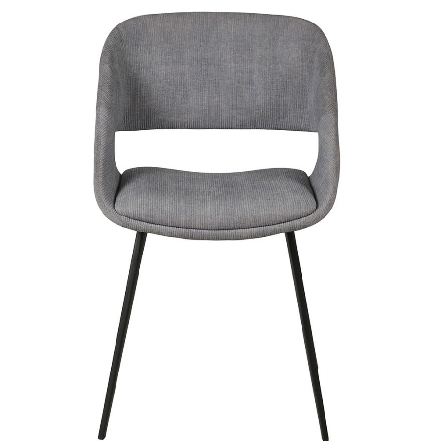 Meubles Fabrique De Styles Chaises | Chaise Salle A Manger Velours Cotele Gris Clair - Alma