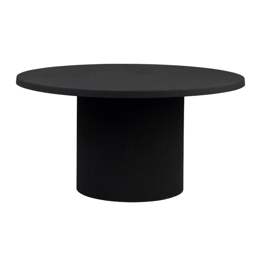 Meubles Fabrique De Styles Table Basses | Table Basse Ronde En Fer Noir D79Xh40Cm - Organic