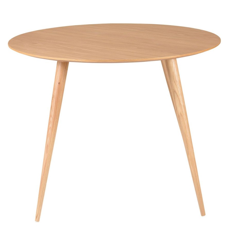 Meubles Fabrique De Styles Table De Salle A Manger | Table A Manger Ronde En Chene Clair D100Cm - Caly