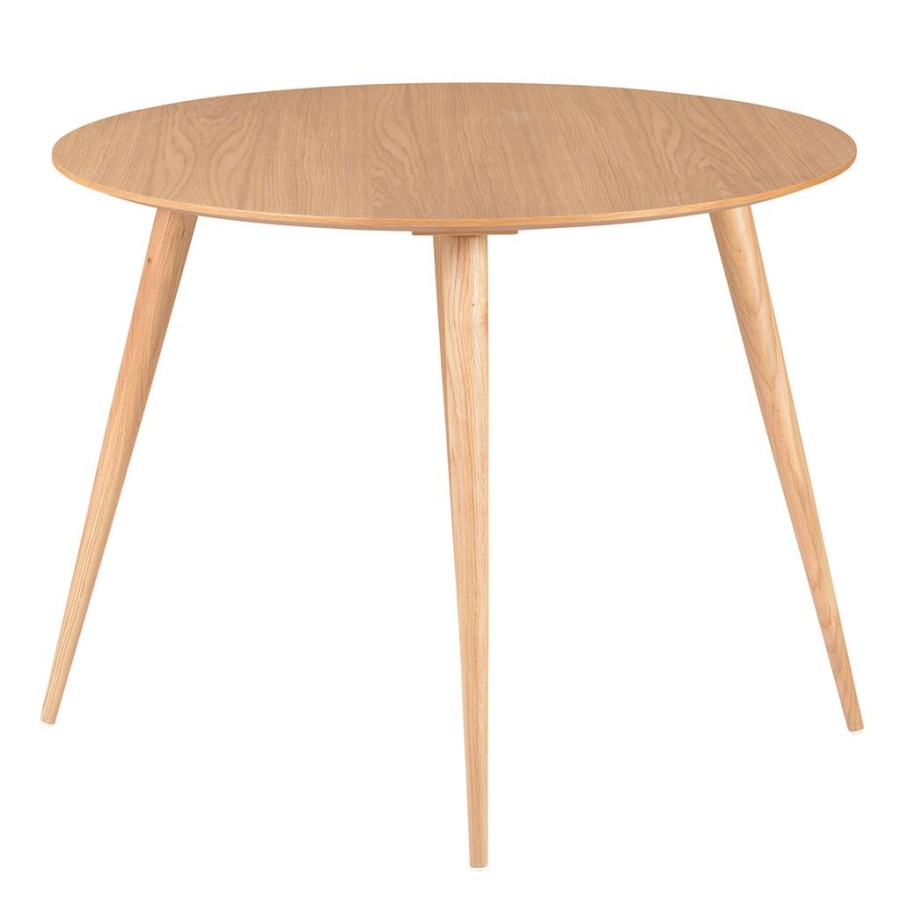 Meubles Fabrique De Styles Table De Salle A Manger | Table A Manger Ronde En Chene Clair D100Cm - Caly