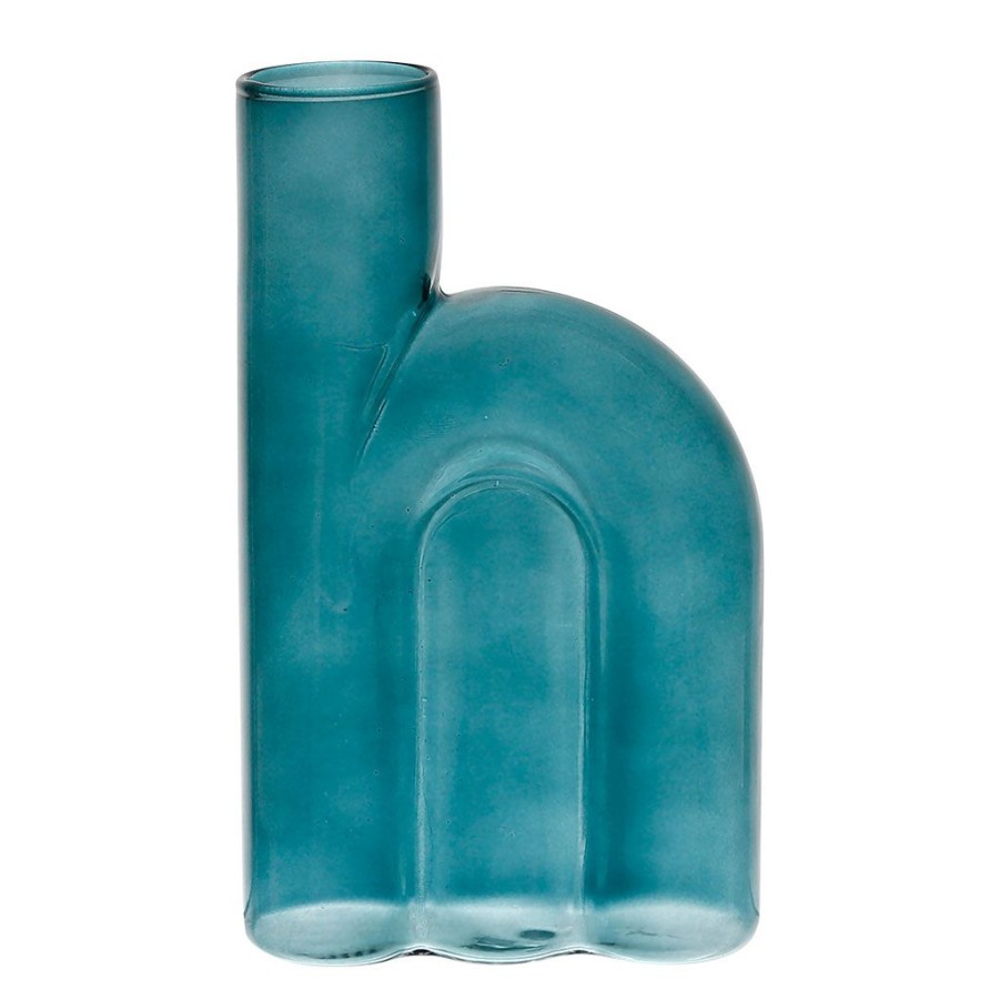 Deco Fabrique De Styles Vases Et Soliflores | Vase Soliflore Emeraude En Verre - Blue Sand