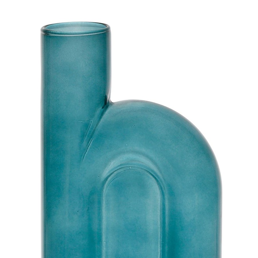 Deco Fabrique De Styles Vases Et Soliflores | Vase Soliflore Emeraude En Verre - Blue Sand