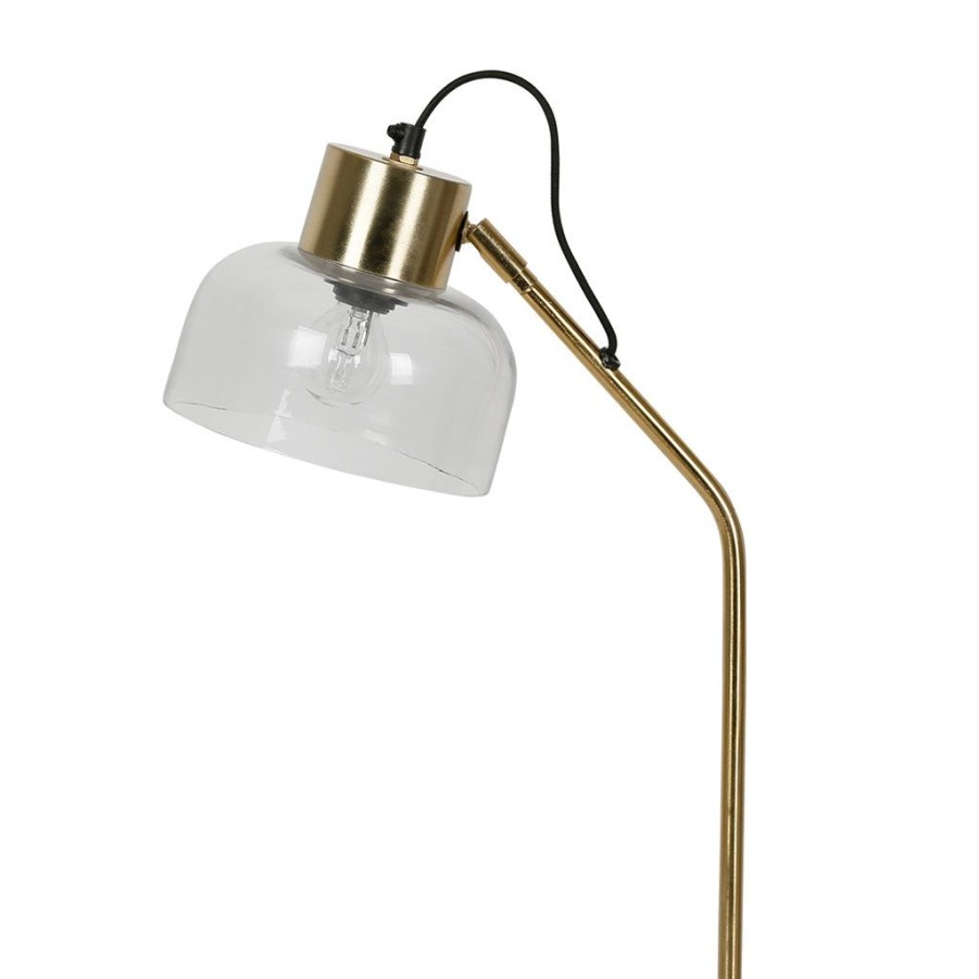 Luminaires Fabrique De Styles | Lampe Design En Fer H54Cm Dore Et Verre - Courba